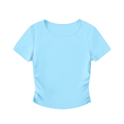Ruched Back Tat Bodycon Crop Top