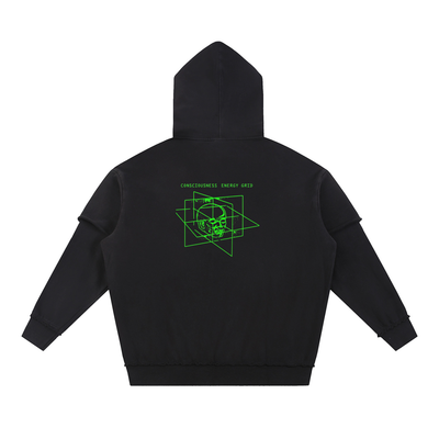 Electric Dreams 2 Layer Cotton Hoodie