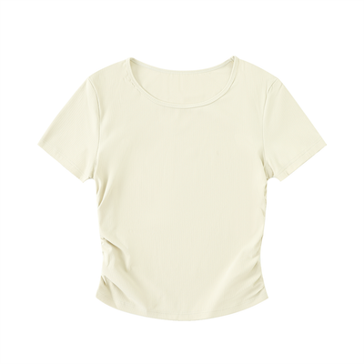 Ruched Back Tat Bodycon Crop Top